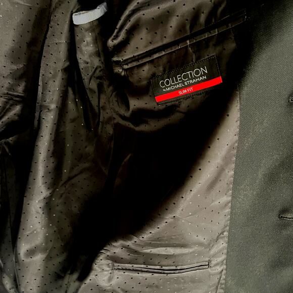 Collection Michael Strahan Stretch Wool Slim Fit Suit Jacket - Black - 48R $260 - Picture 5 of 6